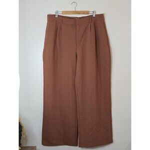 Abercrombie & Fitch Brown Sloane Tailored Wide Leg Pants Size XL Full Length